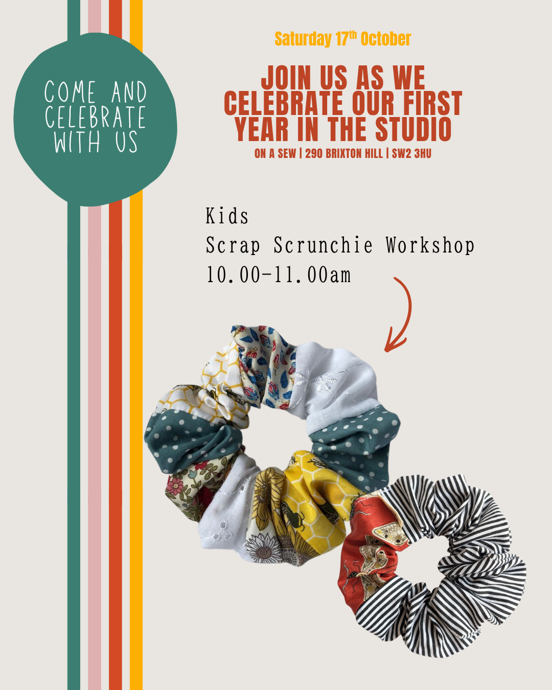 Kids' Scrap Scrunchie Workshop - 17th October