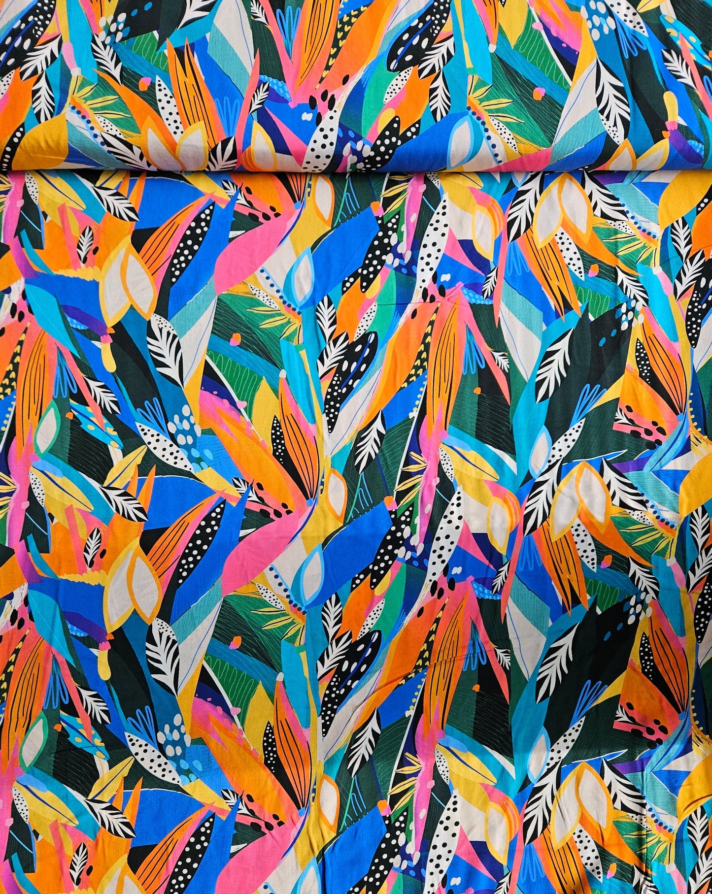 Multicoloured jungle- Viscose rayon