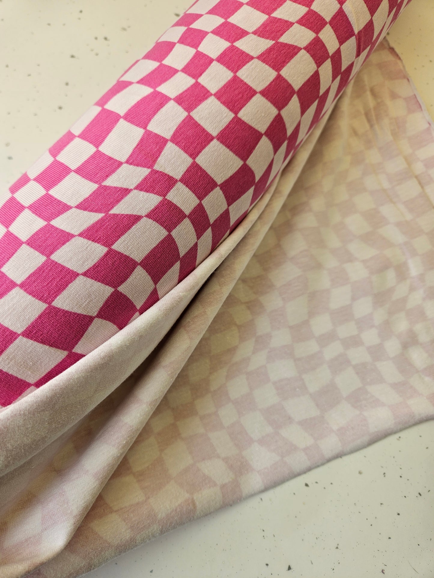 Pink trippy Checked - Cotton Jersey