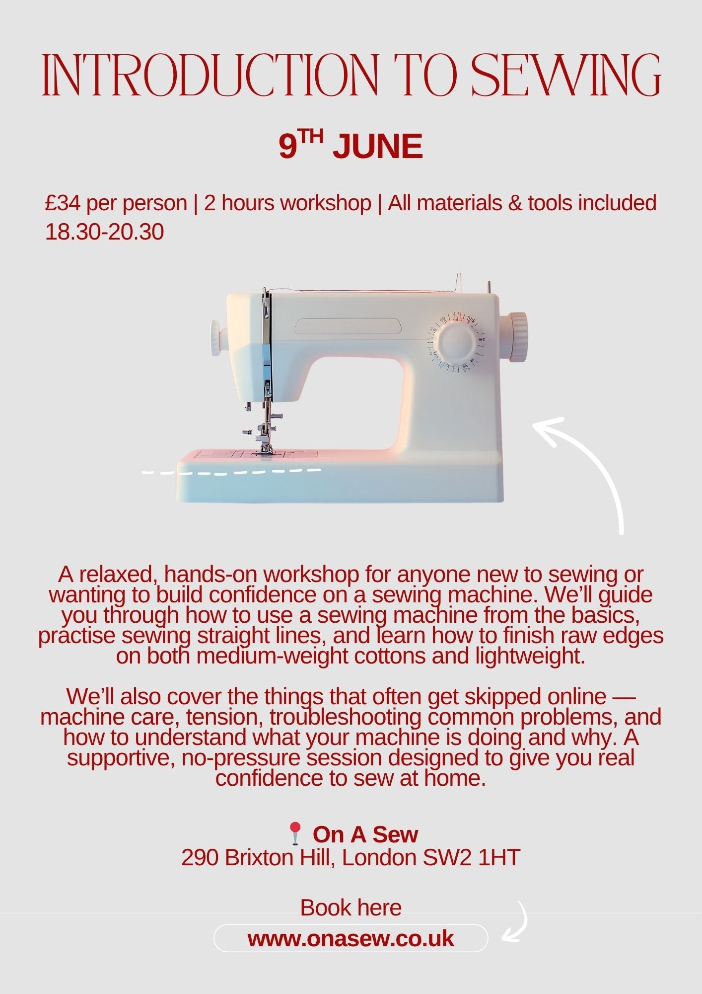 Introduction to sewing- 9th June