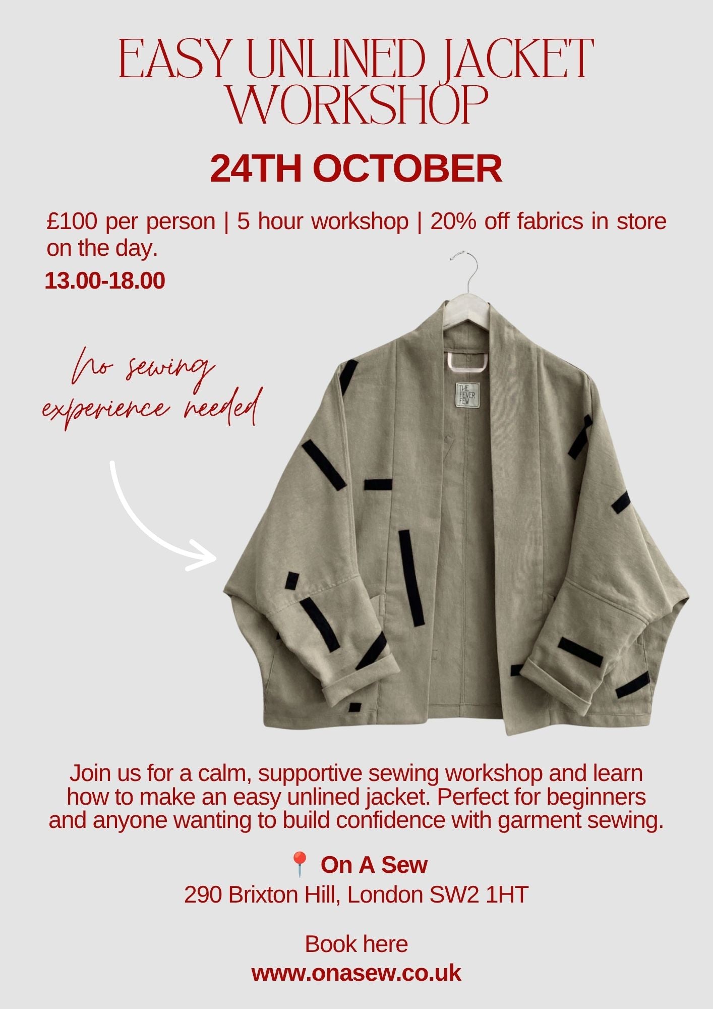 Easy unlined jacket- 24th October