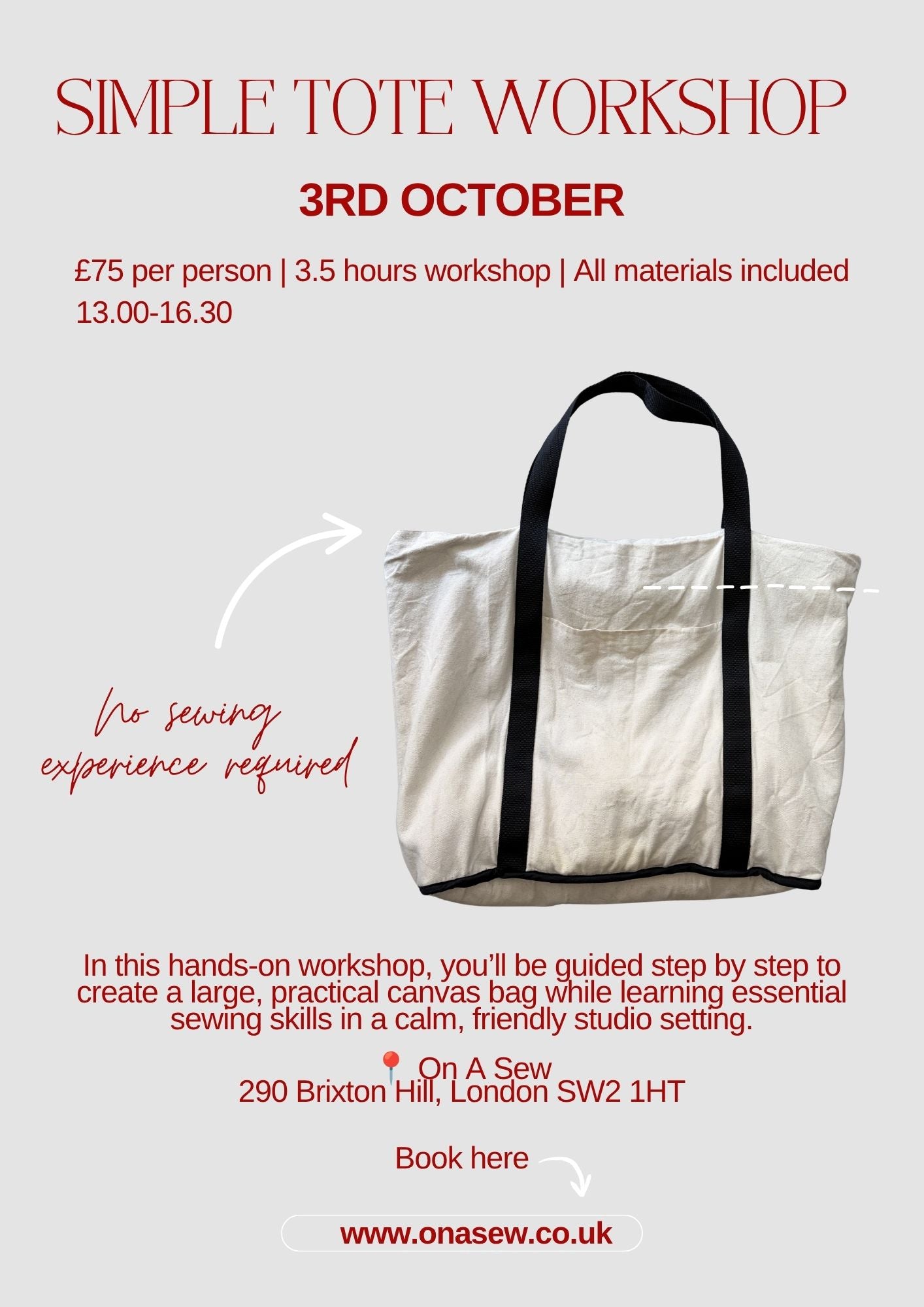Simple tote for beginners - 3rd October