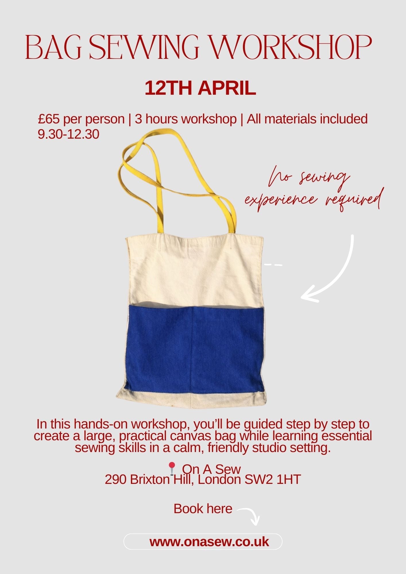 Simple tote for beginners - 12th April