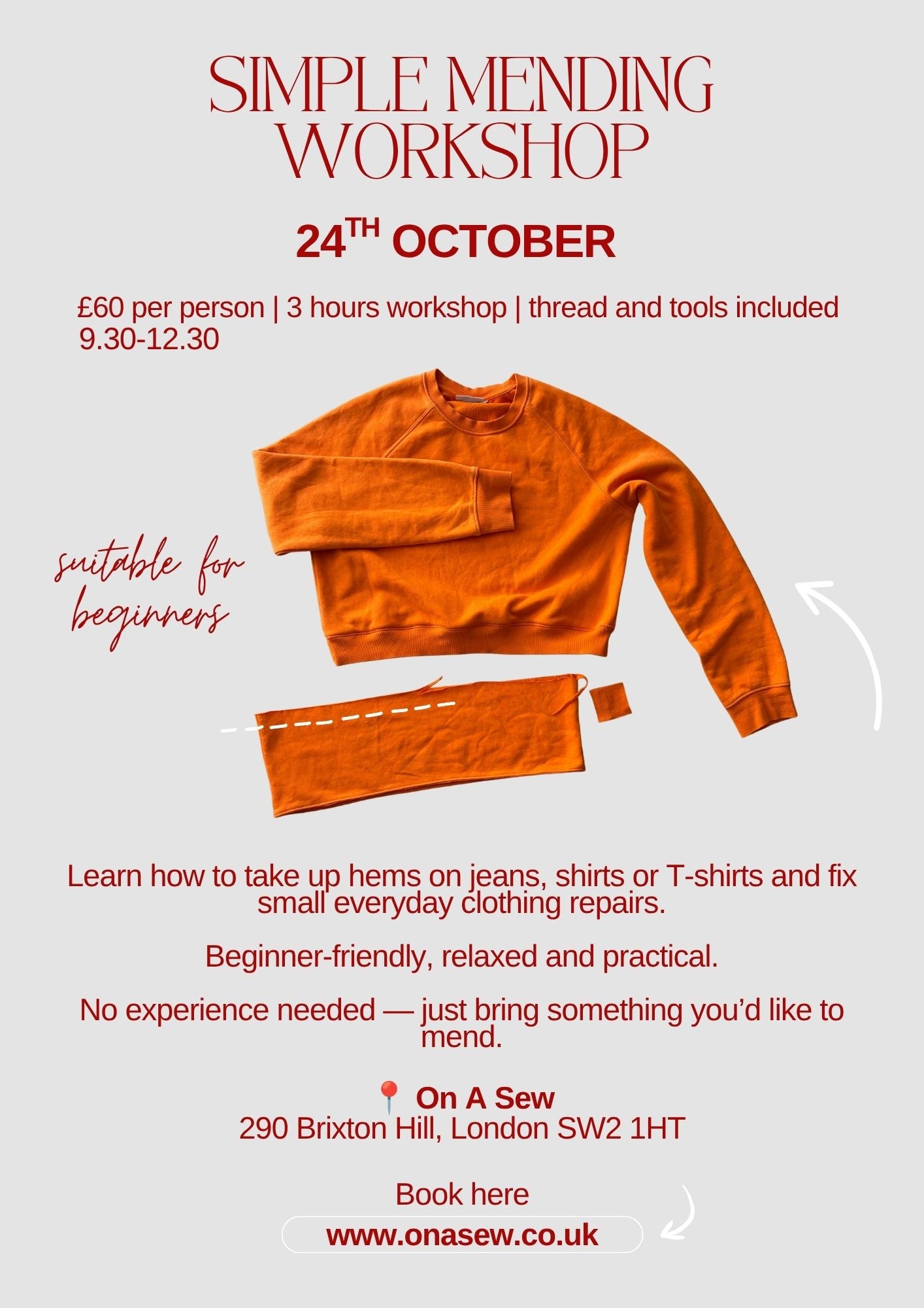 Simple Mending Workshop- 24th October
