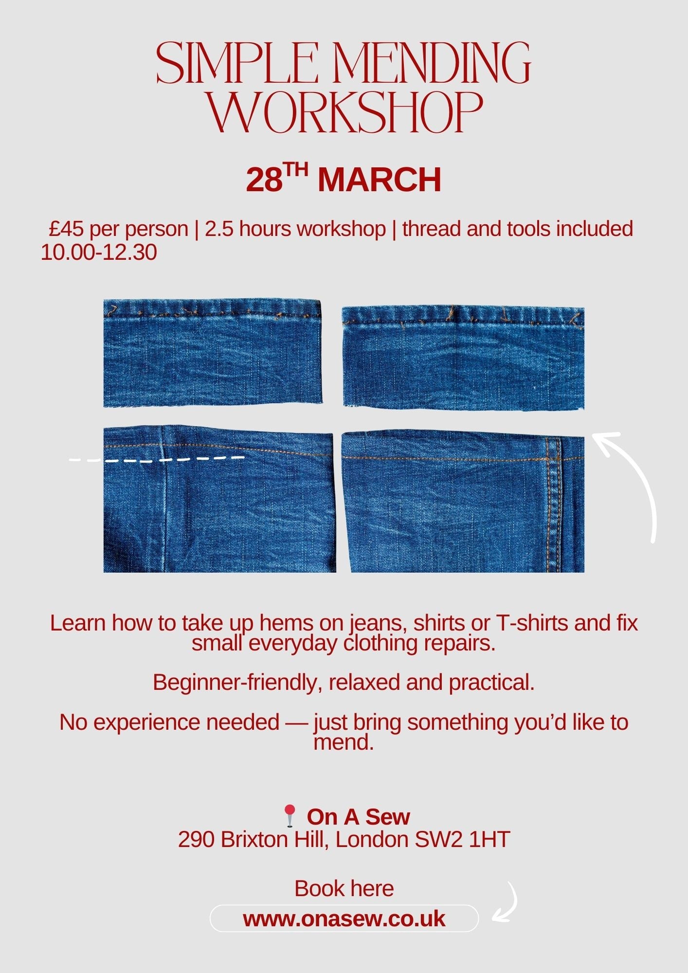 Simple Mending Workshop- 28th March