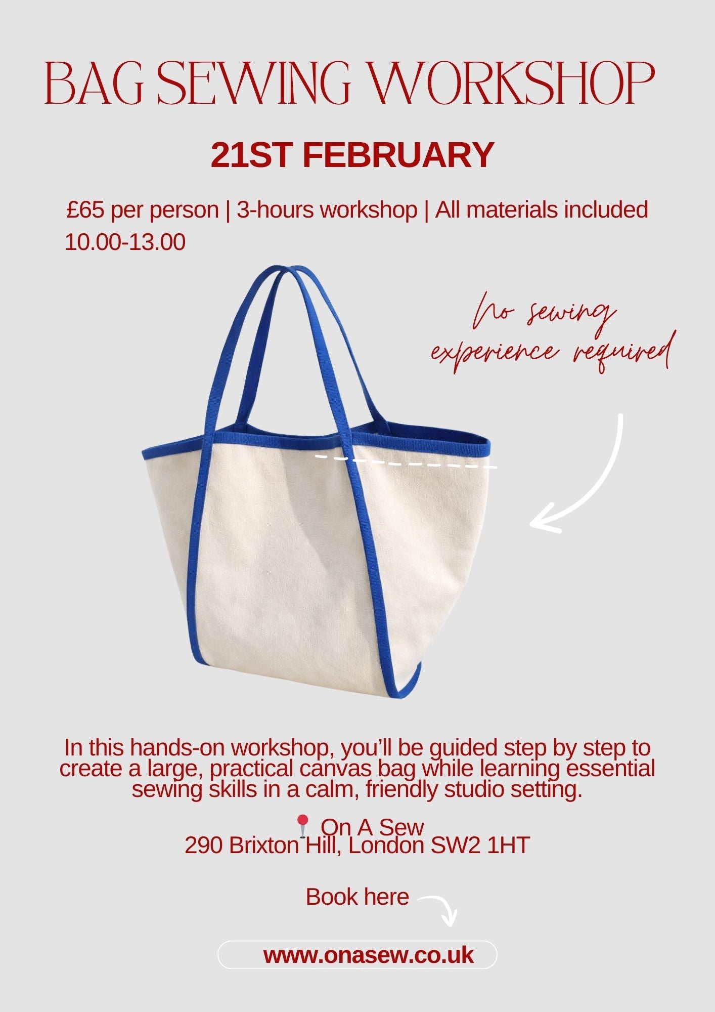 Bag Sewing Workshop- 21st February
