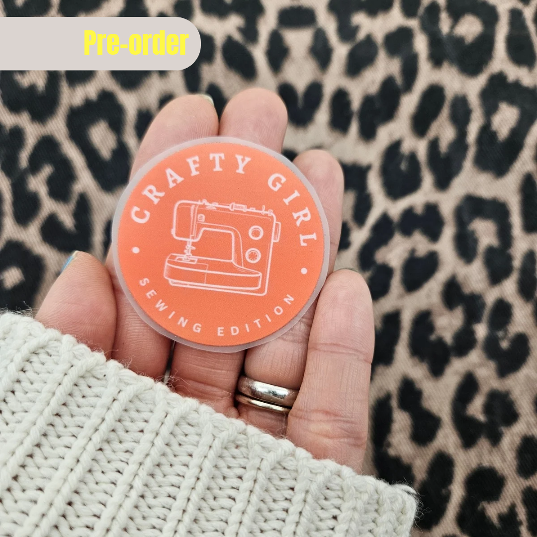 Iron-On Labels| Crafty Girl- Red | Pack of 1