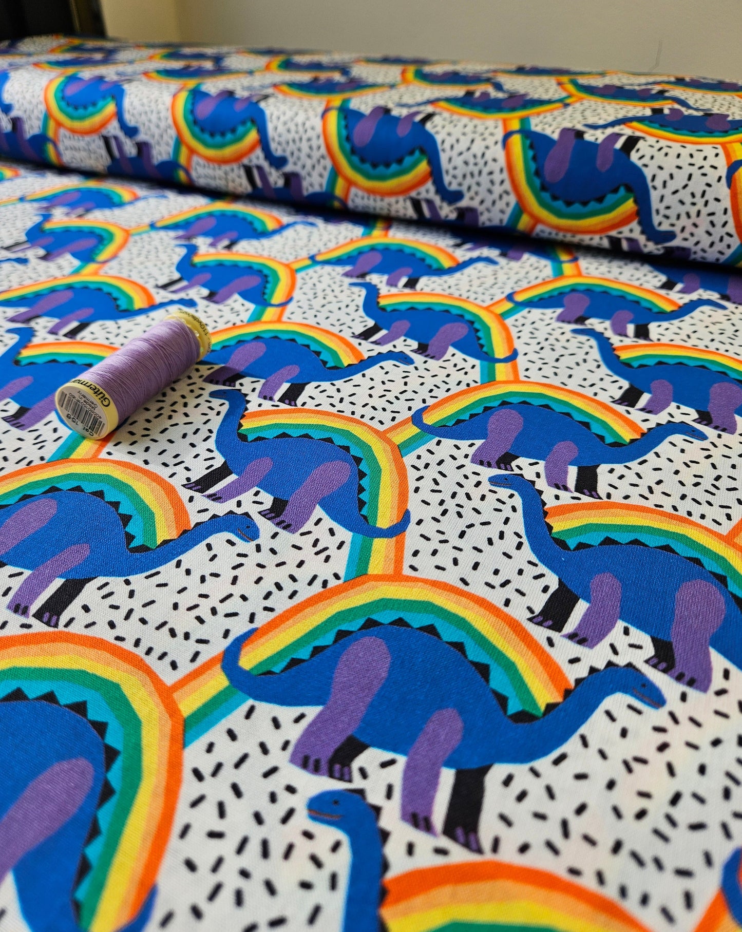 Rainbow dino- Cotton