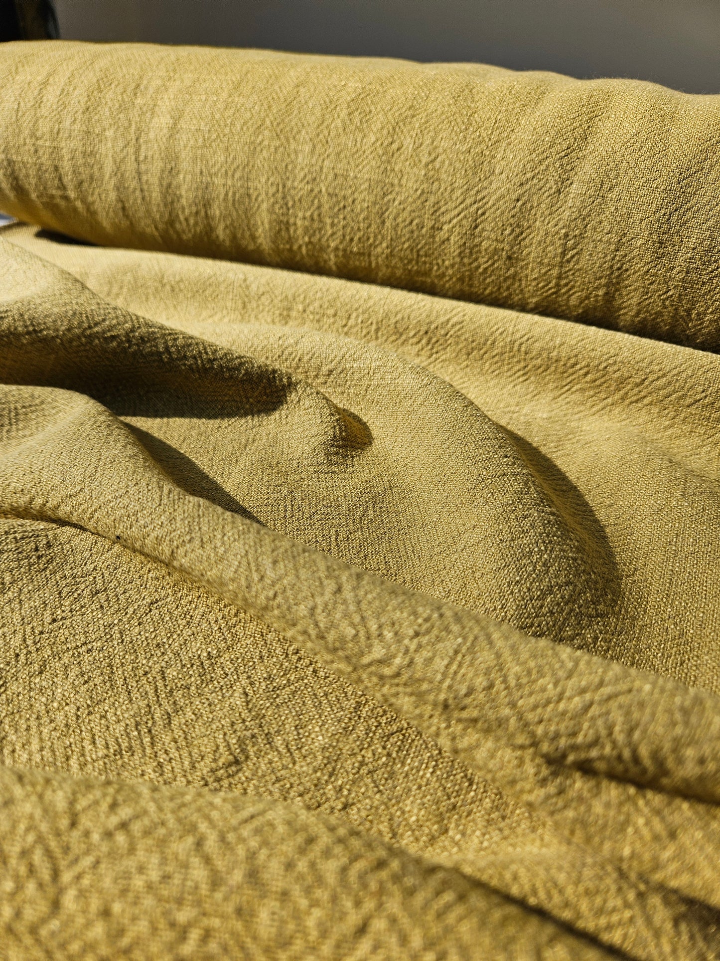 Stonewashed Linen Viscose- Chartreuse