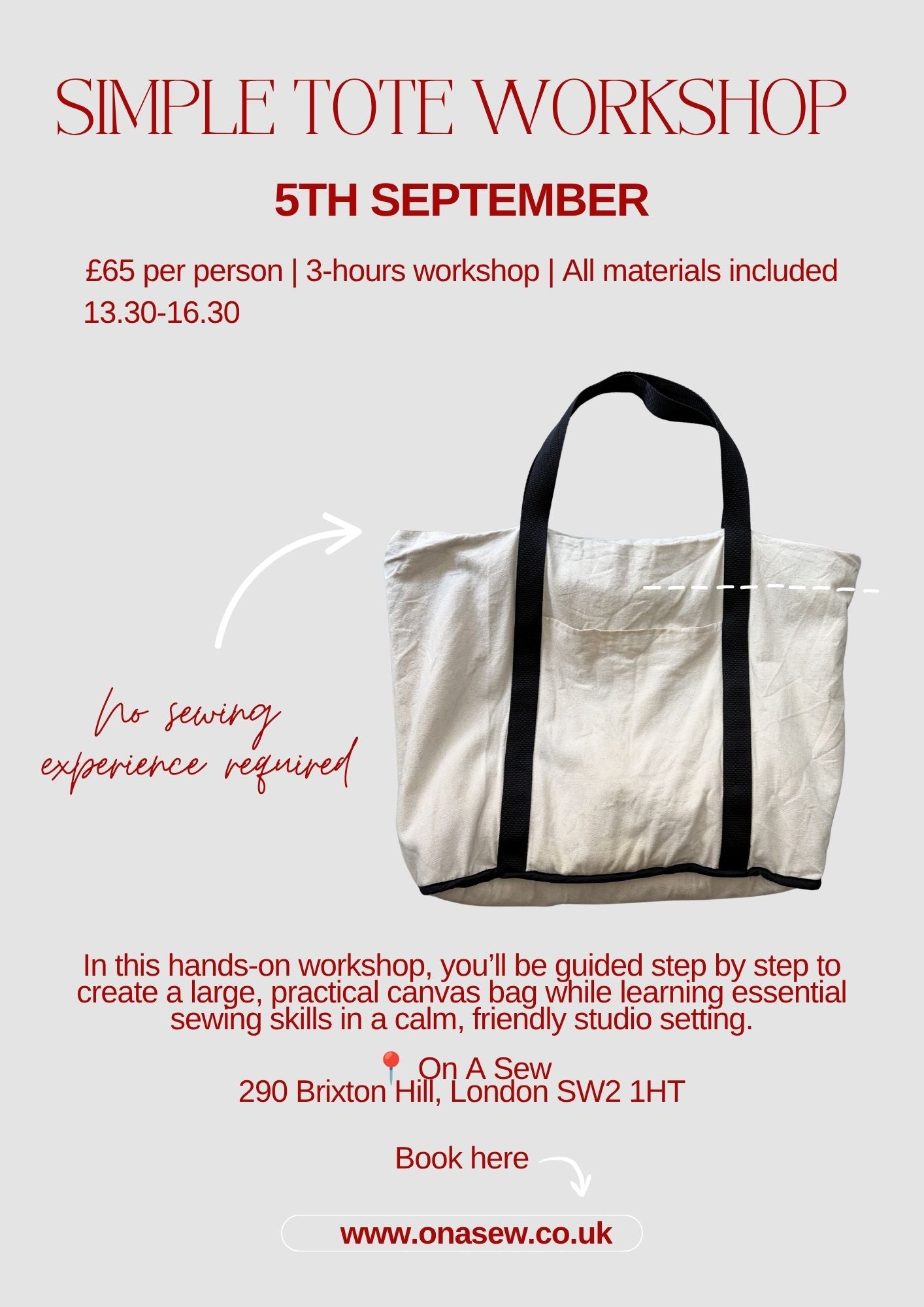 Simple tote for beginners - 5th September