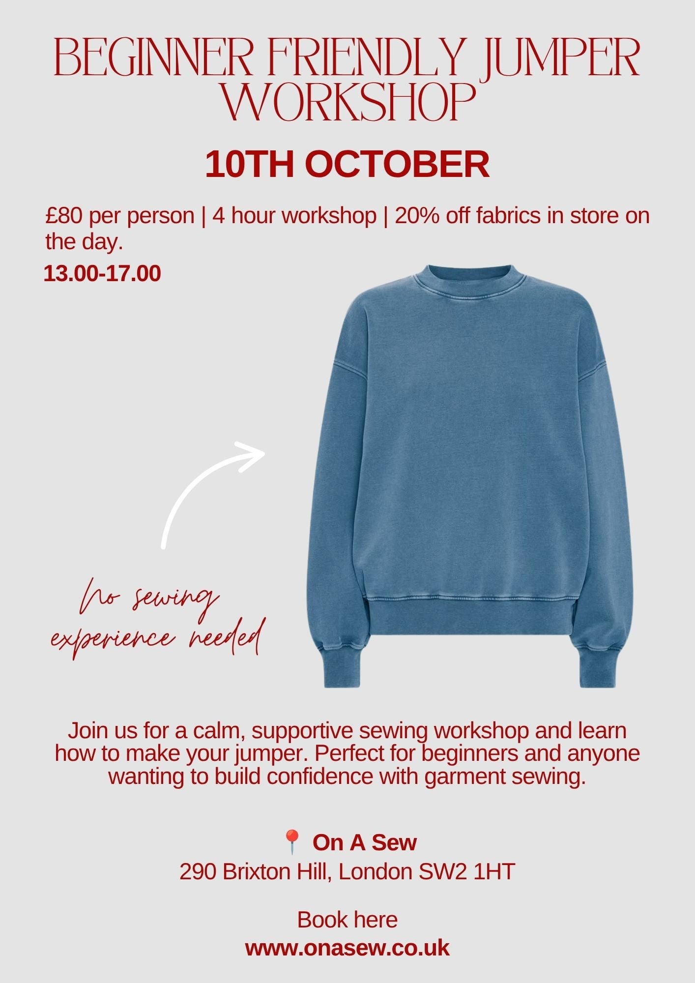 Beginner Friendly Jumper- 10th October