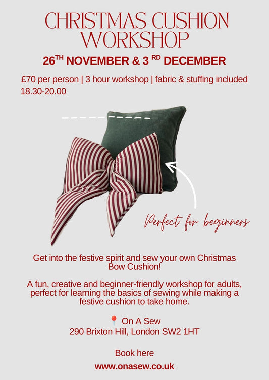 Christmas Cushion Workshop- 26th Nov & 3rd Dec