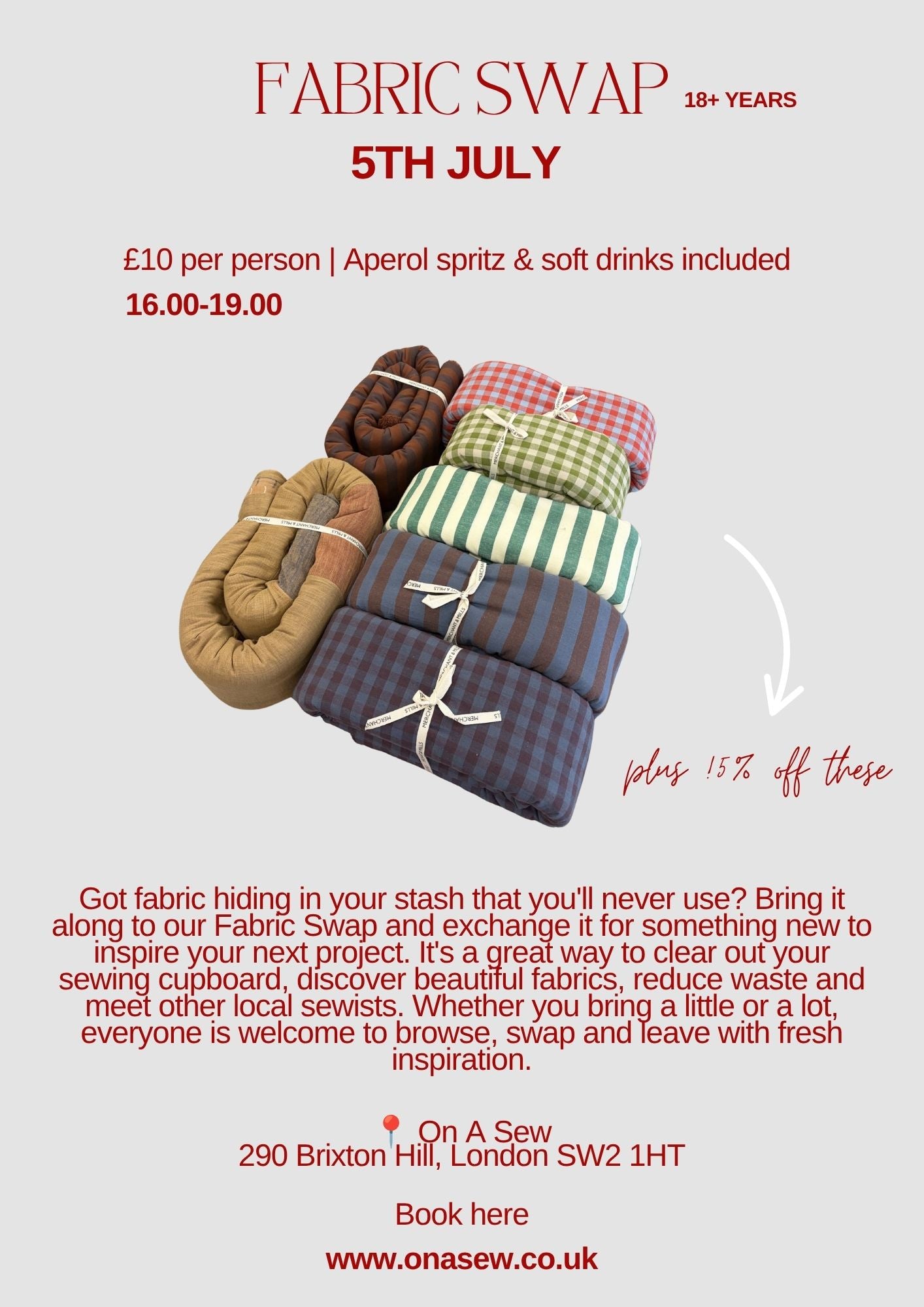 Fabric Swap & Social- 5th July