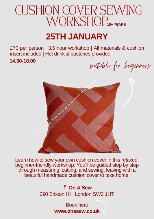 Cushion Cover Sewing Workshop