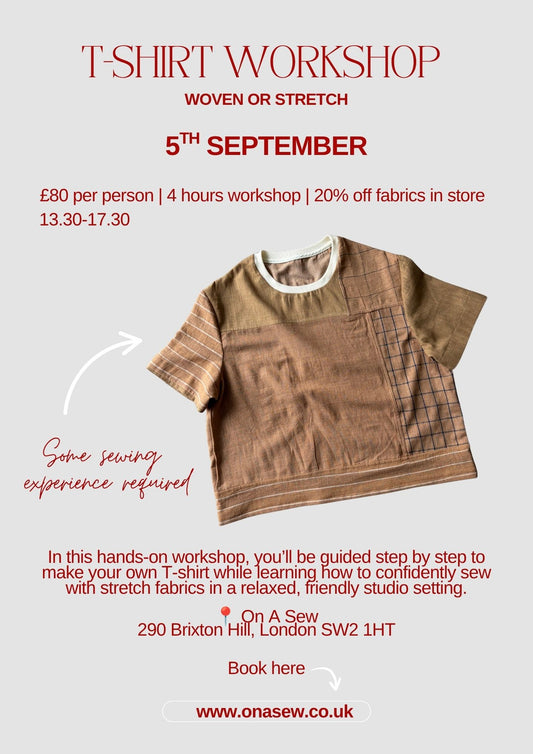 T-Shirt Sewing Workshop- 5th September