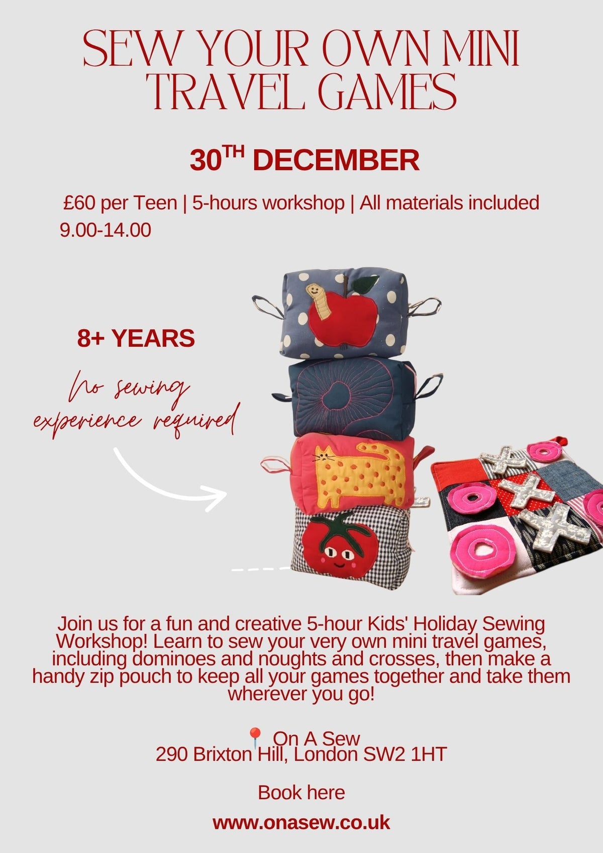 Sew Your Own Mini Travel Games- 30th December