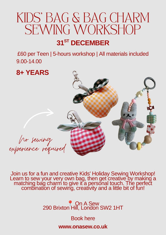 Kids' Bag & Bag Charm Sewing Workshop- 31st December