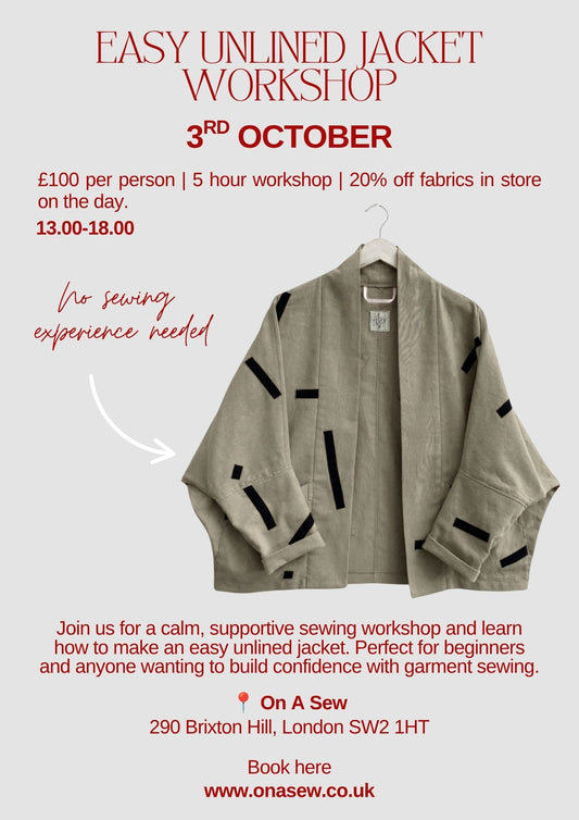 Easy unlined jacket- 10th October