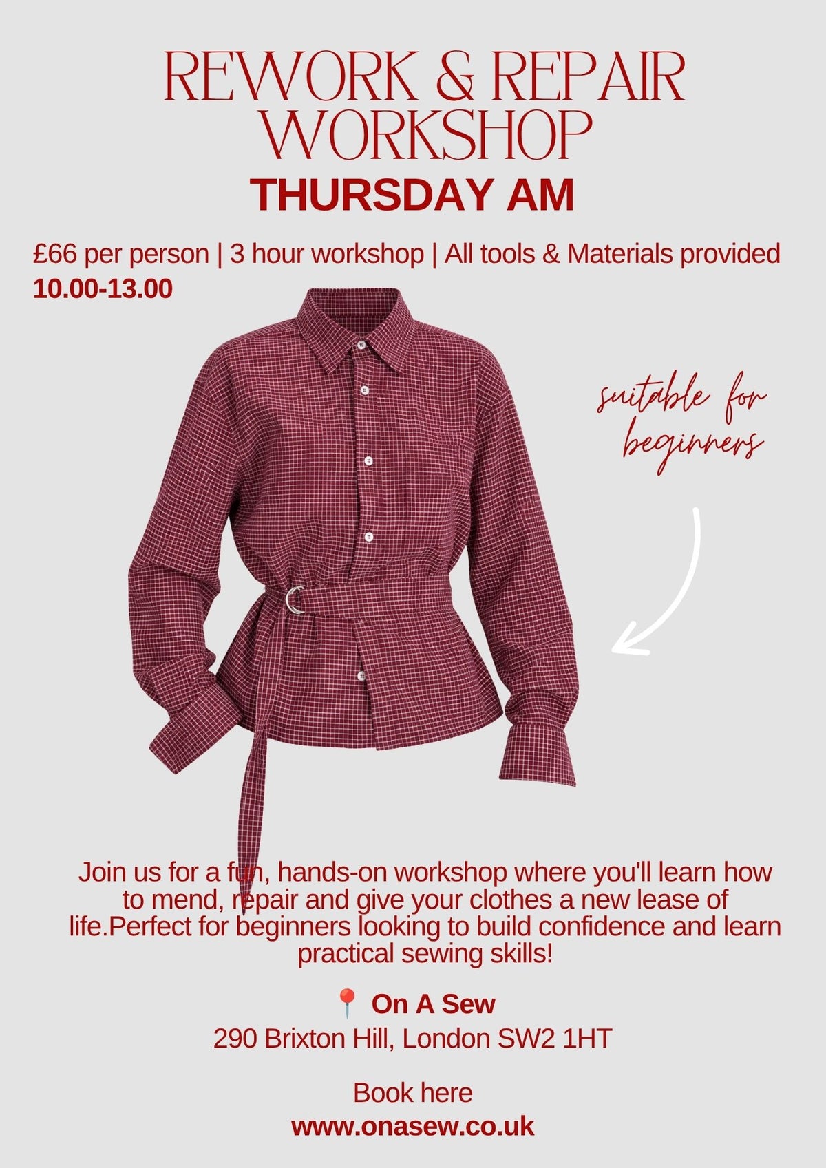 Rework & Repair Workshop- Thursday AM