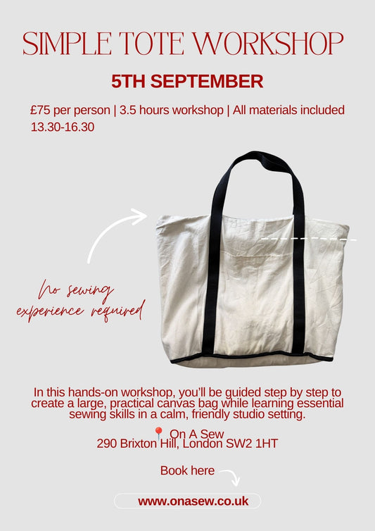 Simple tote for beginners - 5th September