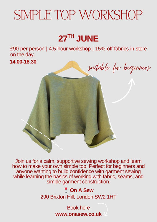 Beginner friendly Top Workshop- 27th June