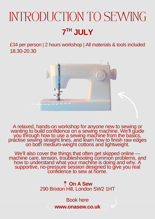 Introduction to sewing- 7th July