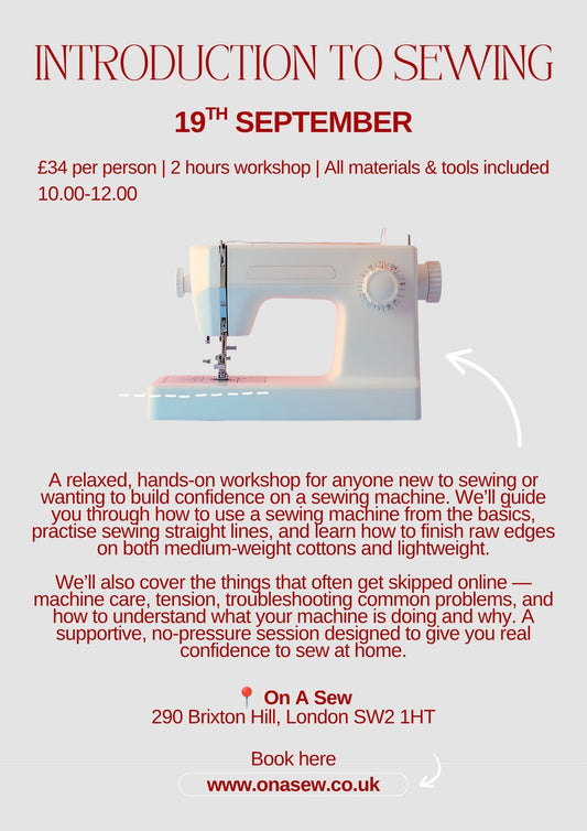Introduction to sewing- 19th September