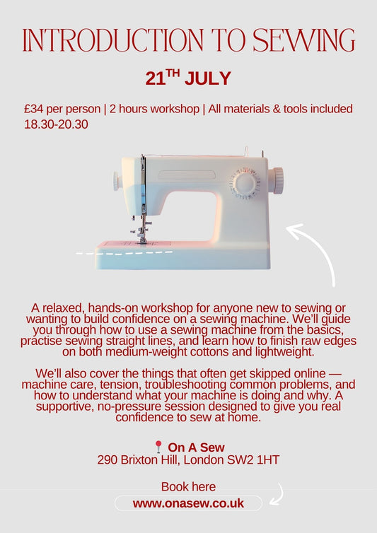 Introduction to sewing- 21st July