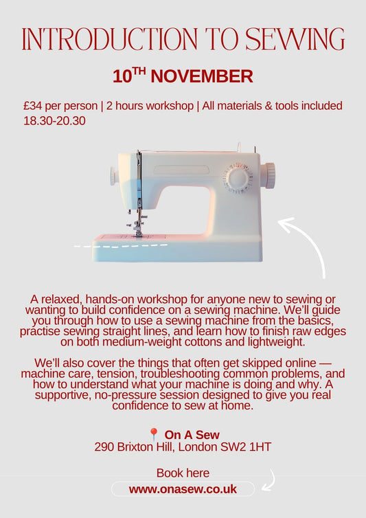 Introduction to sewing- 10th November