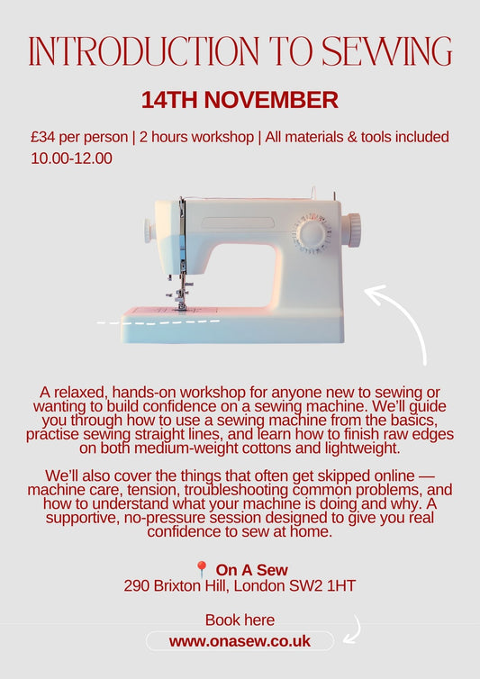 Introduction to sewing- 14th November