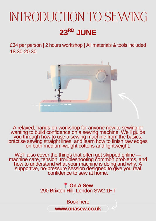 Introduction to sewing- 23rd June