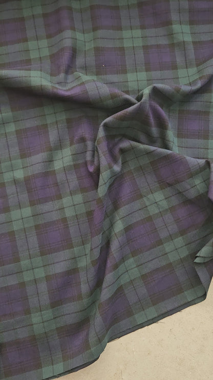Highland Dusk Tartan Check Stretch Woven
