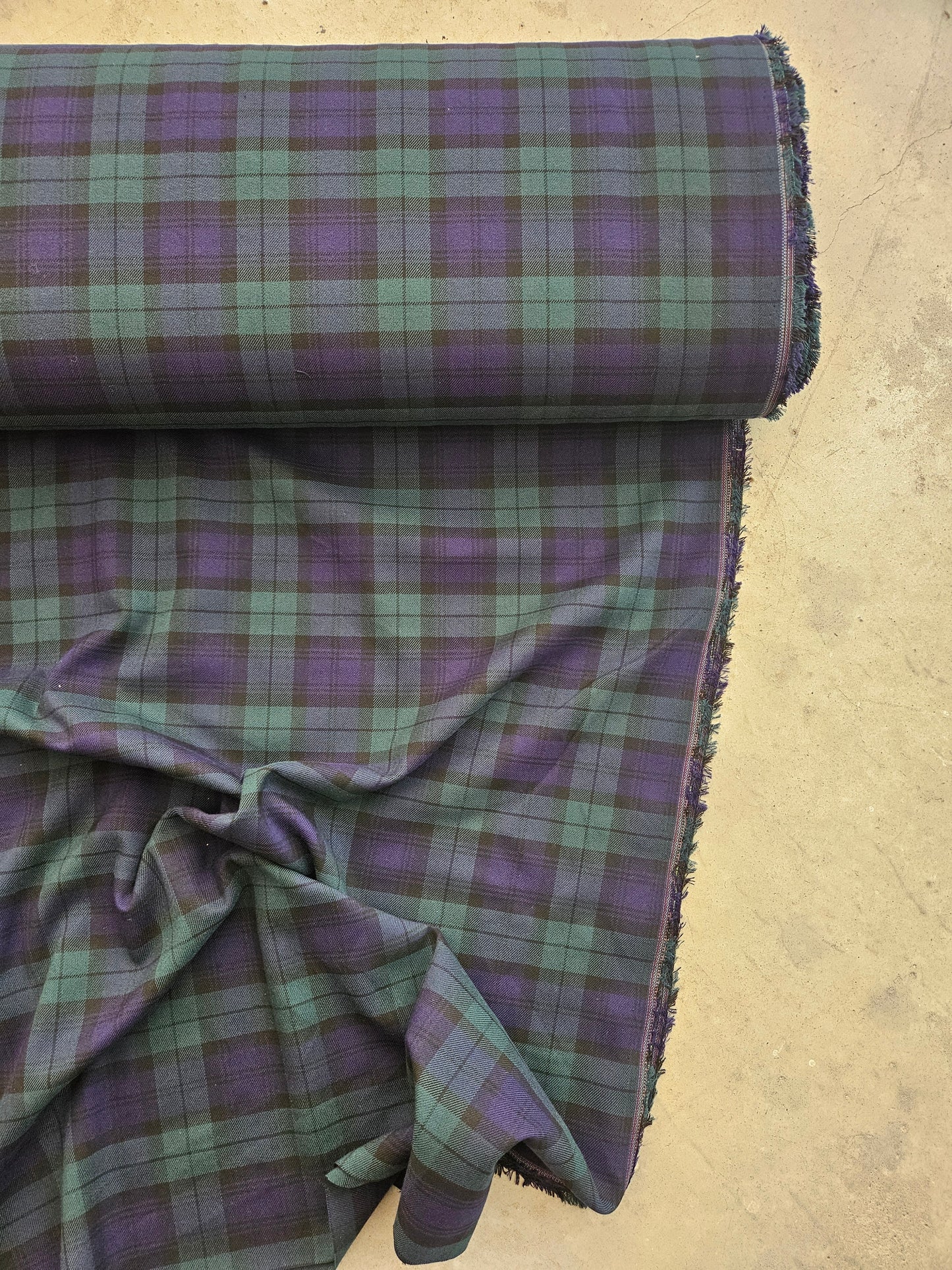 Highland Dusk Tartan Check Stretch Woven