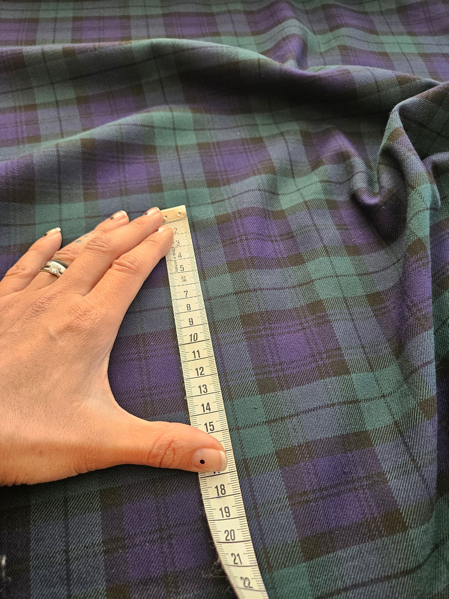 Highland Dusk Tartan Check Stretch Woven