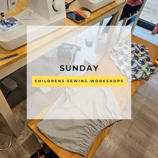 Sunday sewing lessons 7yrs-12yrs (5 weeks)