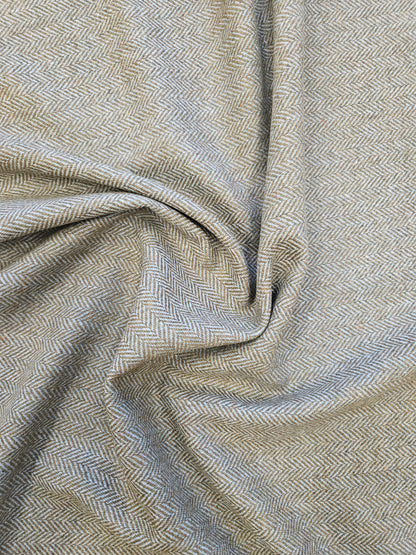 Herringbone Wool Mix Tweed- Green