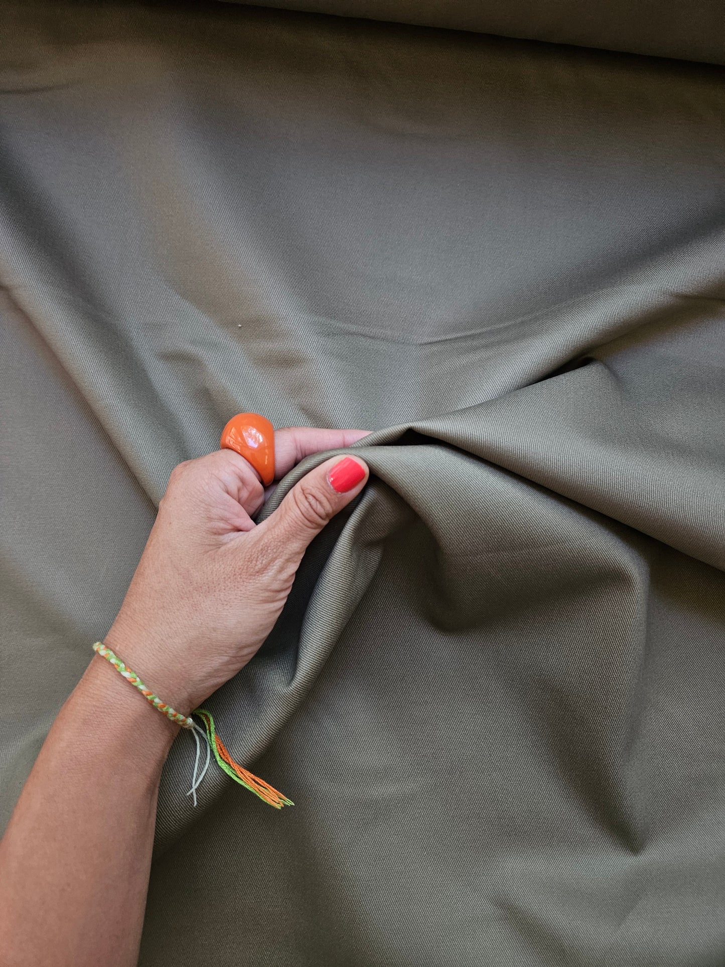 Cotton Drill | Twill Weave Fabric- Khaki