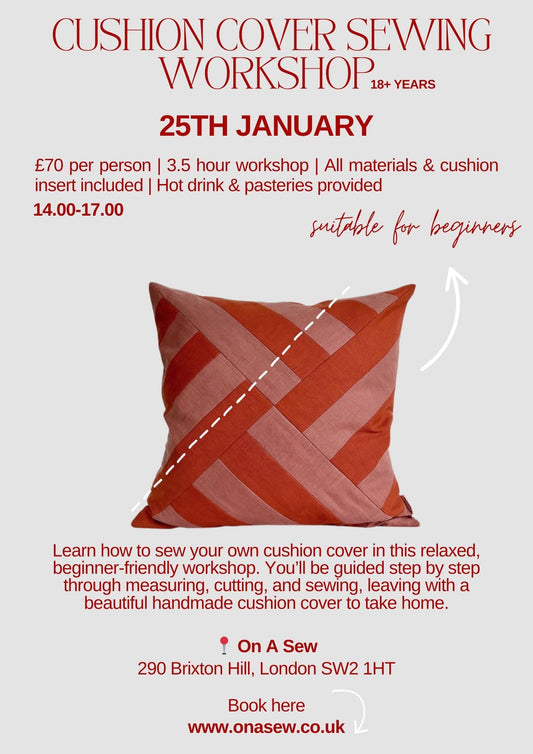 Cushion Cover Sewing Workshop