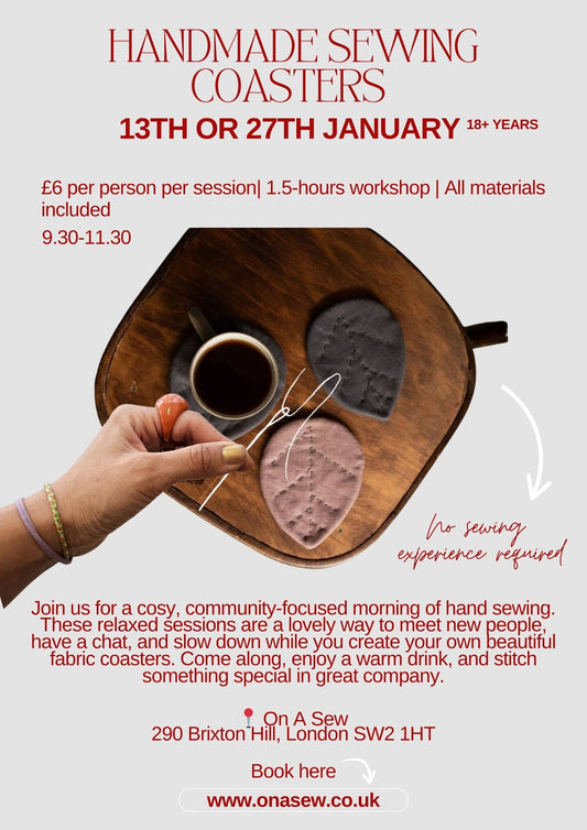 Hand Sewing Morning Sessions (Adults 18+)