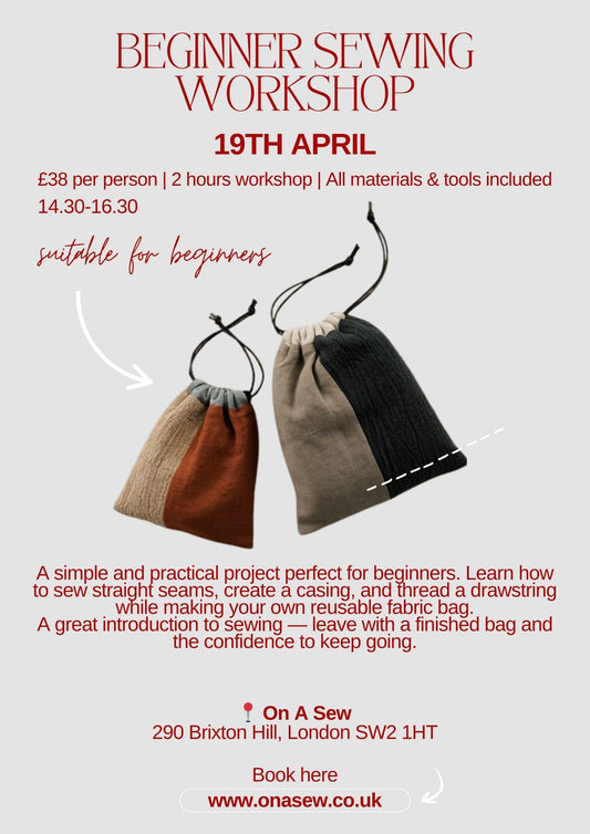 Beginner Sewing Workshop- 19th April